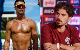 "Não é photoshop": Vitinha brinca com as fotos de Cristiano Ronaldo em tronco nu