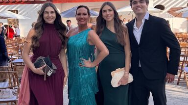 Fernanda Serrano com os filhos