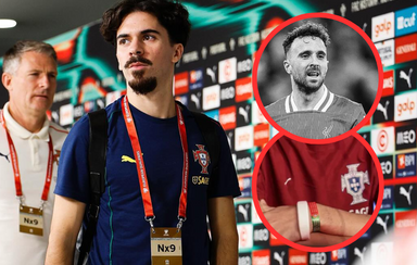 Vitinha mostra amuleto em homenagem a Diogo Jota