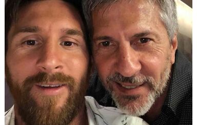 Lionel Messi com o pai, Jorge Messi