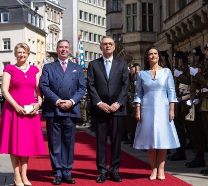 No Luxemburgo, Margarida Maldonado Freitas volta a apostar na cor do vestido 'polémico' que deu que falar em Belém