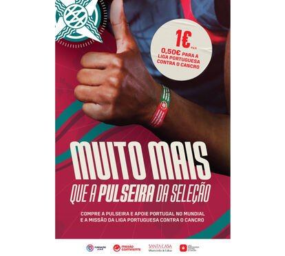 Pulseira da Seleção Portuguesa de Futebol na luta contra o cancro 