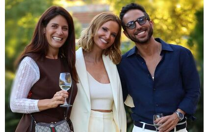 Catarina Duarte e Rubinho Correia com Cristina Ferreira na festa de Tiago