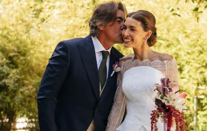 Ricardo Sá Pinto com a filha Leonor no dia do casamento