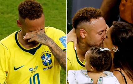 As lágrimas de Neymar e o beijo a Bruna Biancardi