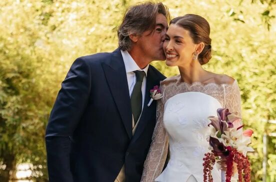 Ricardo Sá Pinto com a filha Leonor no dia do casamento