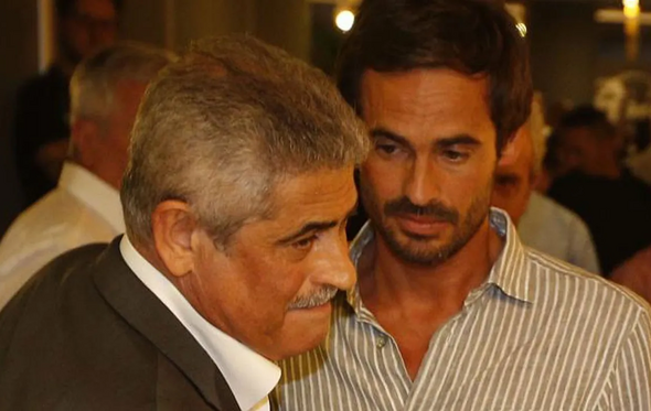 Tiago Vieira com o pai, Luís Filipe Vieira