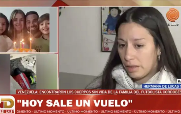 Karen, a irmã de Lucas Trejo, na TV argentina