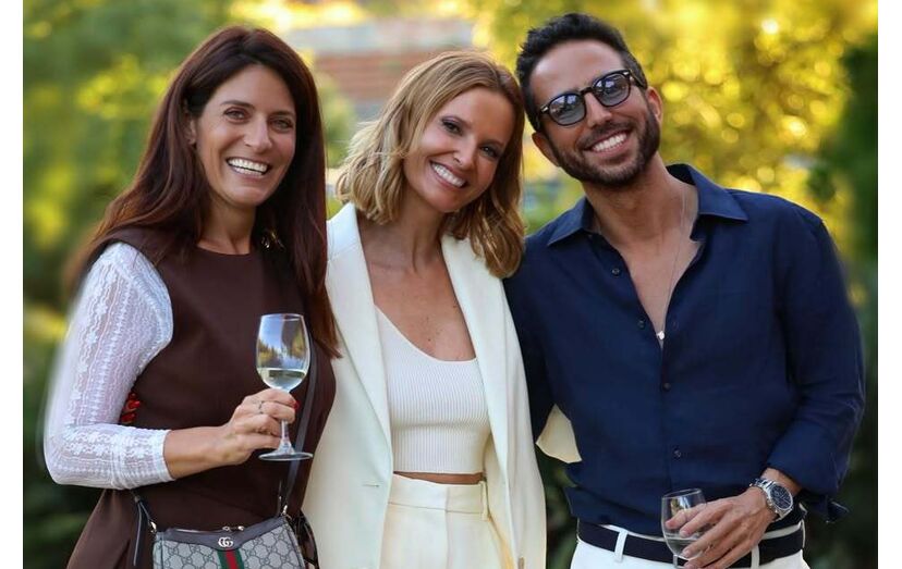 Catarina Duarte e Rubinho Correia com Cristina Ferreira na festa de Tiago