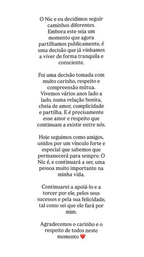 Matilde Reymão anuncia fim do noivado