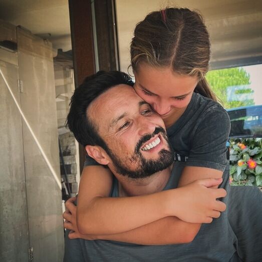 César Peixoto com a filha Pilar
