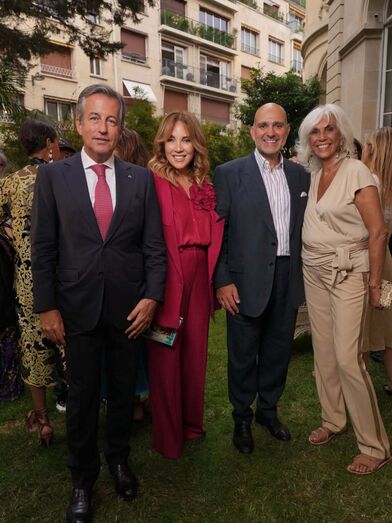 Paula Amorim e Miguel Guedes de Sousa em evento de luxo em Parisem 