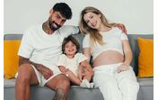 Samuel Costa com Inês Salvador e o filho mais velho, Mateo