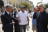 Funeral de Luís Represas à saída da Basília da Estrela