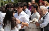 Funeral de Luís Represas à saída da Basília da Estrela