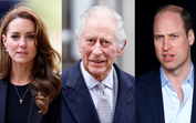 Kate Middleton, rei Carlos e príncipe William