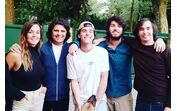 Luís Represas e os quatro filhos