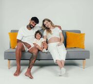 Samuel Costa com Inês Salvador e o filho mais velho, Mateo