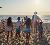 Georgina com os filhos
