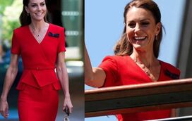 Lady in red! Kate Middleton deslumbra de vermelho em Wimbledon 
