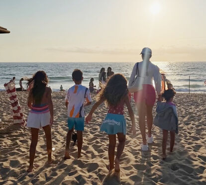 'O meu lugar bonito': As imagens da ida à praia de Gio e os filhos no Guincho