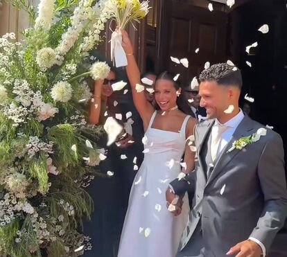 João Neves, Madalena Aragão, Vitinha e Nuno Mendes entre os convidados do casamento de Margarida Amaral Domingues e Gonçalo Ramos
