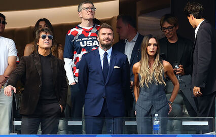 Tom Cruise com David e Victoria Beckham no Mundial 2026