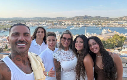 Ricardo Quaresma de férias com a mulher, Daphne, e os filhos
