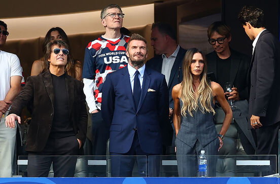 Tom Cruise com David e Victoria Beckham no Mundial 2026