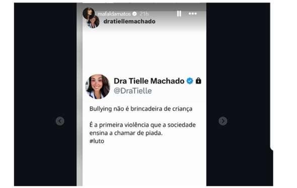 Comentário repartilhado por Mafalda Matos
