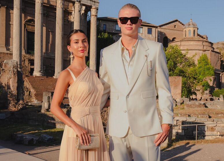 Erling Haaland e Georgina Rodríguez em Roma