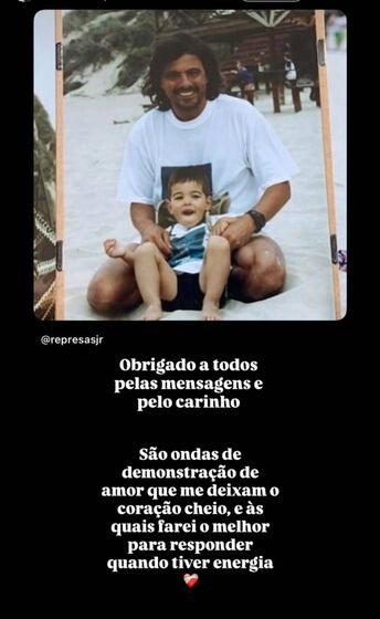 Nuno Represas agradece carinho