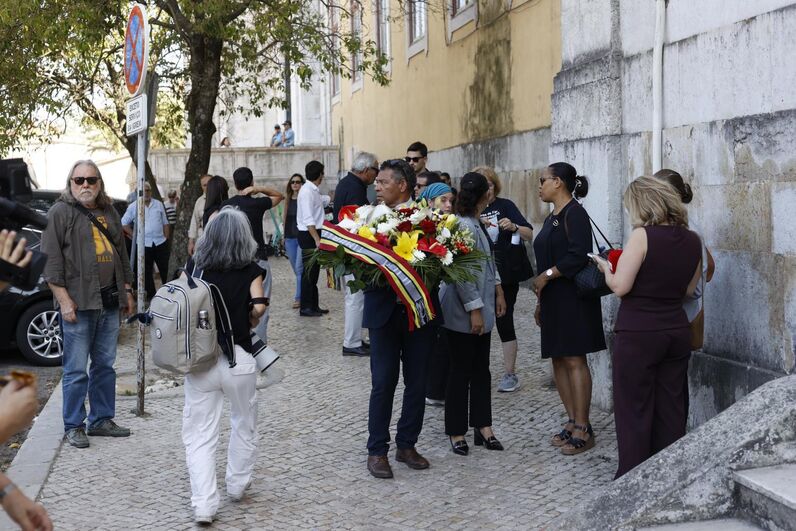 Velório de Luís Represas na Basílica da Estrela, em Lisboa