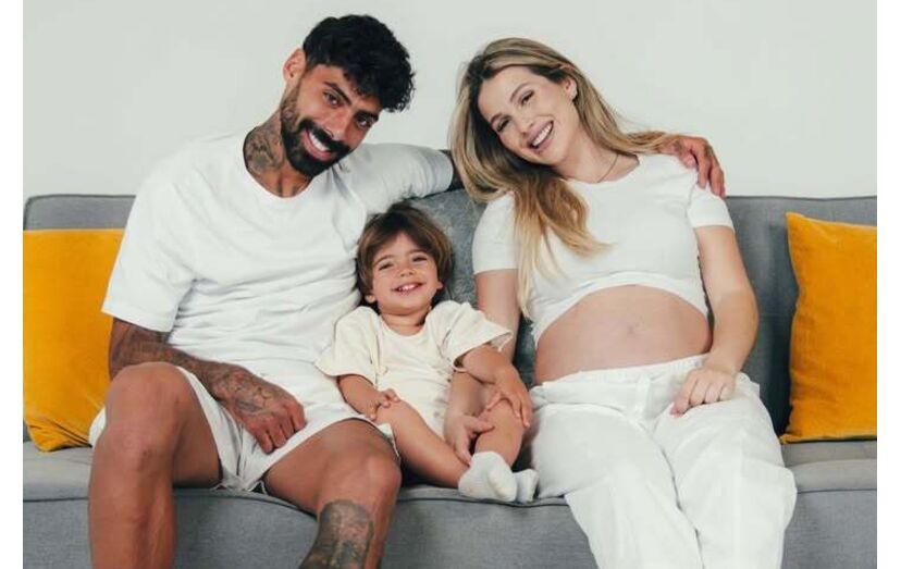 Samuel Costa com Inês Salvador e o filho mais velho, Mateo
