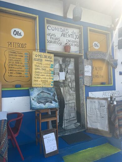 A tasca onde estiveram em Melides