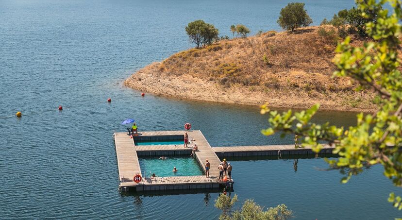 Praia fluvial de Odeleite
