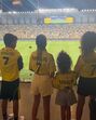 Ronaldo e família na bancada do Alawwal Park, Riade