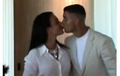 O beijo de casamento de Ronaldo e Georgina