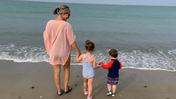 Lindsay Clancy com os filhos