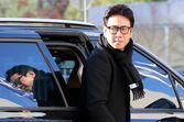 South Korean actor Lee Sun-kyun arrives at a police station