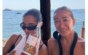 Matilde Mourinho com a mãe, Matilde Faria, de férias em Itália