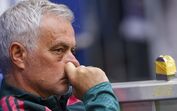 Real Madrid's head coach Jose Mourinho looks on ahead of