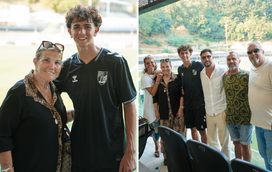 Família unida por Dinis! Clã Aveiro assiste ao triunfo do filho de Katia Aveiro em Guimarães