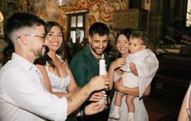 Fernando Daniel batiza o filho e faz um pedido especial: "Que os que te rodeiam não te abandonem"