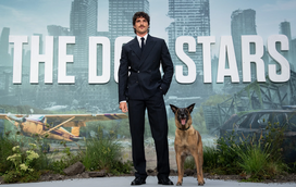 Jacob Elordi desfilou pela passadeira vermelha, mas a verdadeira estrela foi o cão de "The Dog Stars". Veja as imagens