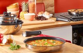 Do fogão diretamente para a mesa! Este conjunto de cozinha Tefal une elegância, eficiência e arrumação perfeita