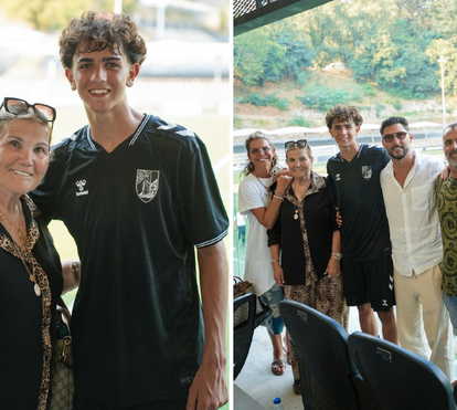 Família unida por Dinis! Clã Aveiro assiste ao triunfo do filho de Katia Aveiro em Guimarães