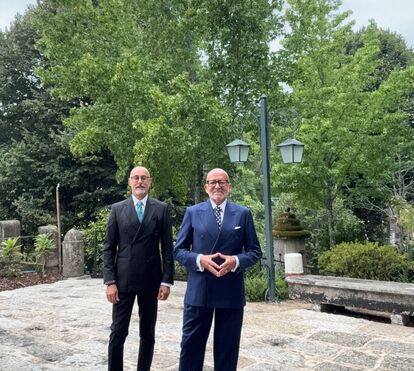 Manuel Luís Goucha e Rui Oliveira no casamento de apresentadora conhecida