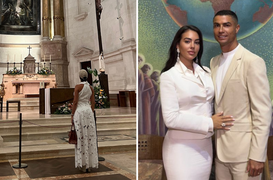 Cristiano e Georgina com amor abençoado em Fátima