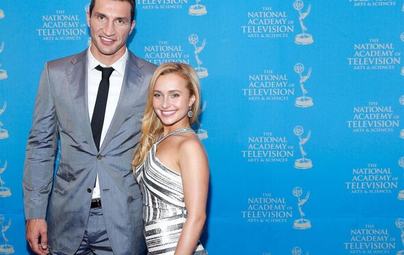 Hayden com o pai da filha, Wladimir Klitschko